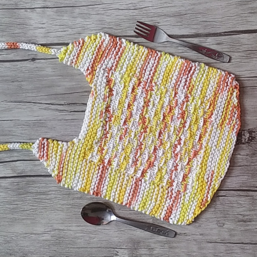 Hand Knit Baby Bib